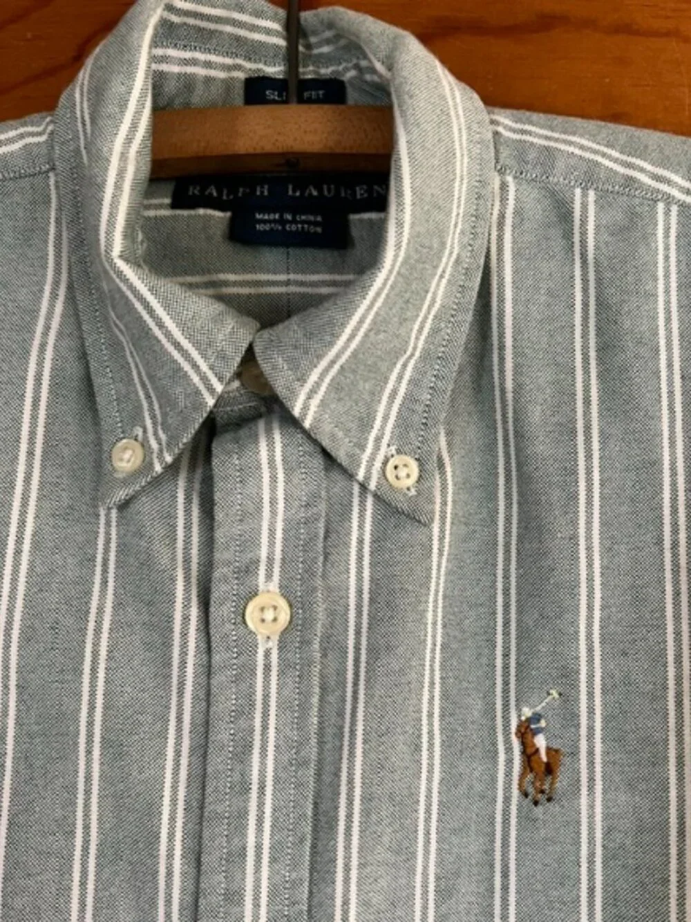 Ralph Lauren Striped Cotton Oxford Long-Sleeve Slim Fit Boys
